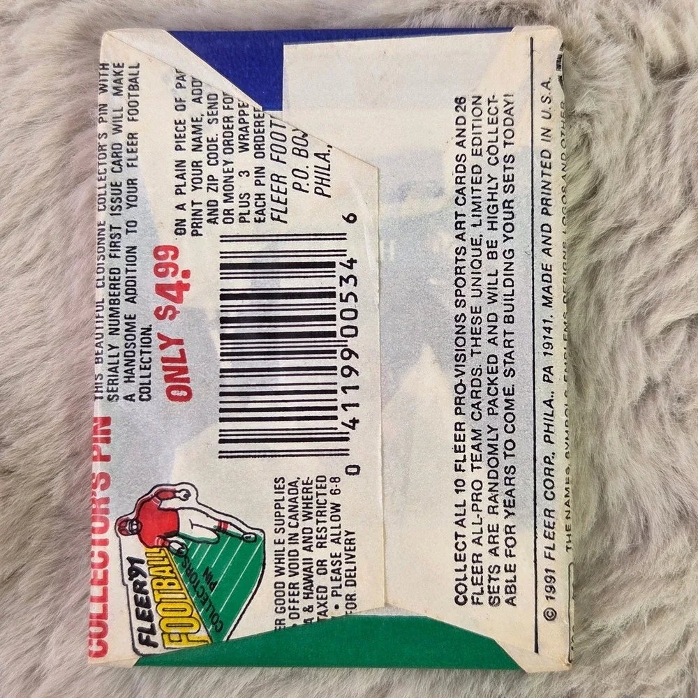Lot of 9 1991 Fleer Football Wax Packs Factory Sealed 14 Cards Per Pack Vintage